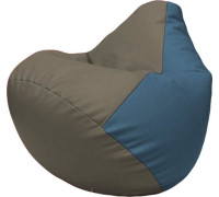 Кресло-мешок Flagman Груша Макси Г2.3-1703 серый/синий