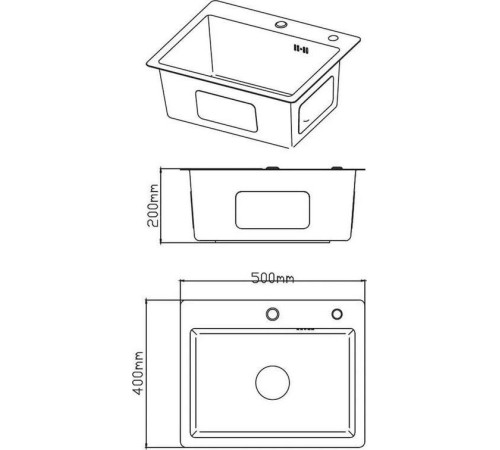 Кухонная мойка Diadonna S5040-2