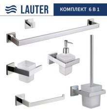 Набор аксессуаров для ванной Lauter 21SH71061+21SH71091+21SH71071+21SH71091+21SH71011+21SH71111 Chrome, 6 предметов