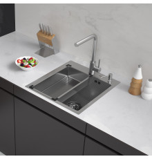 Кухонная мойка ARFEKA Eco AR мойка 450*500, коландер G, дозатор Satin Decor