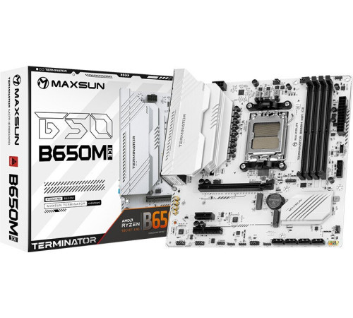 Материнская плата Maxsun Terminator B650M WiFi Ice