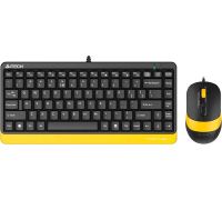 Офисный набор A4Tech Fstyler F1110 черный/желтый