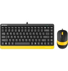 Офисный набор A4Tech Fstyler F1110 черный/желтый