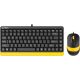 Офисный набор A4Tech Fstyler F1110 черный/желтый
