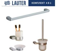 Набор аксессуаров для ванной Lauter 21SH1061 + 21SH1051 + 21SH70101 + 21SH1111 Chrome, 4 предмета