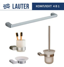Набор аксессуаров для ванной Lauter 21SH1061 + 21SH1051 + 21SH70101 + 21SH1111 Chrome, 4 предмета
