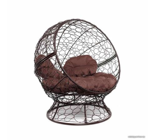 Кресло M-Group Апельсин 11520205 коричневый ротанг/коричневая подушка