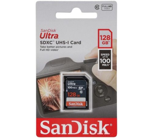 Карта памяти SanDisk Ultra SDXC SDSDUNR-128G-GN3IN 128GB