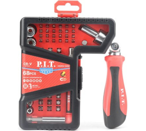 Набор отвертка с битами и головками P.I.T. Advance HSDR04-0068 68 предметов