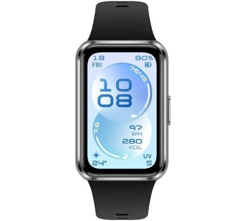 Фитнес-браслет Huawei Band 11 черный алюминиевый корпус, с черным силиконовым ремешком, международная версия
