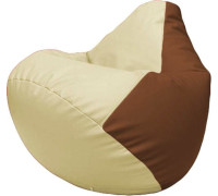 Кресло-мешок Flagman Груша Макси Г2.3-1007 светло-бежевый/коричневый