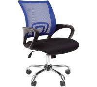 Кресло CHAIRMAN 696 Chrome черный/синий