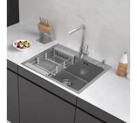 Кухонная мойка ARFEKA ECO AR мойка 600*500, коландер, дозатор SATIN DECOR MILLET GRAINS