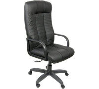 Офисное кресло Деловая обстановка Атлант Стандарт черный, кожа сплит