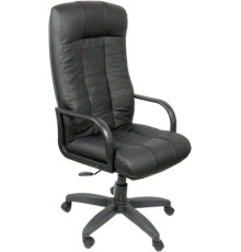 Офисное кресло Деловая обстановка Атлант Стандарт черный, кожа сплит