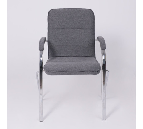 Офисный стул AksHome Samba AKS-1 Leto 68 темно-серая ткань, мягкие подлокотники