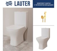 Унитаз напольный Lauter W214 2110214 + гигиенический душ Rainix 21LT7714GL горизонтальный выпуск