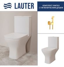 Унитаз напольный Lauter W214 2110214 + гигиенический душ Rainix 21LT7714GL горизонтальный выпуск