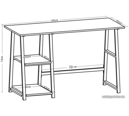 Стол Brabix Loft CD-006 дуб натуральный