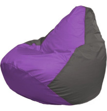Кресло-мешок Flagman Груша Макси Г2.1-103 серый темный/сиреневый