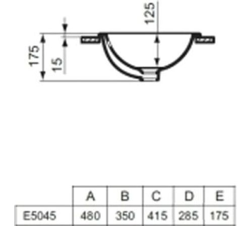 Умывальник Ideal Standard Connect 48x35 [E504501]