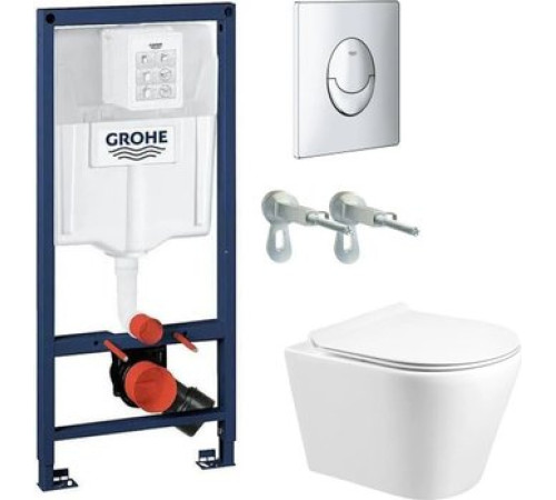 Унитаз подвесной Grado GD-W201T + GROHE Rapid SL 38721001 с кнопкой смыва