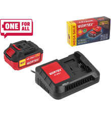 Аккумулятор с зарядным устройством Wortex 1329412 18В/4.0 Ah + 18В