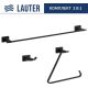 Набор аксессуаров для ванной Lauter 21TS1010 + 21TS1018 + 21TS1014 Matt Black, 3 предмета