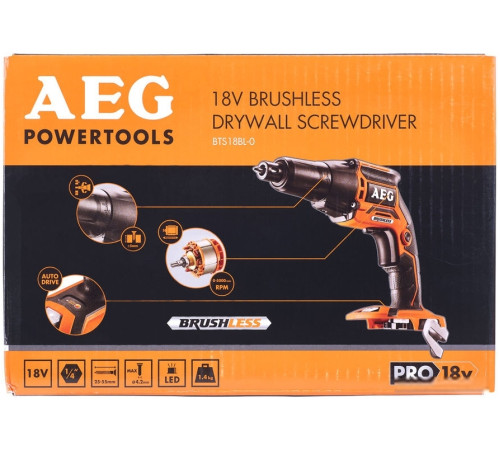 Шуруповерт AEG Powertools BTS 18 BL-0 без аккумулятора