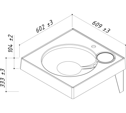 Умывальник Belux Грааль Set 60