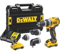 Дрель-шуруповерт DeWalt DCD703L2T с 2-мя АКБ, кейс, набор патронов