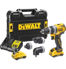 Дрель-шуруповерт DeWalt DCD703L2T с 2-мя АКБ, кейс, набор патронов