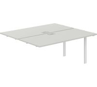 Офисный стол Norden 320х143.8х75 SG.216.SH.63.WH белый/серый бархат