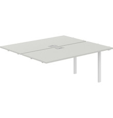 Офисный стол Norden 320х143.8х75 SG.216.SH.63.WH белый/серый бархат