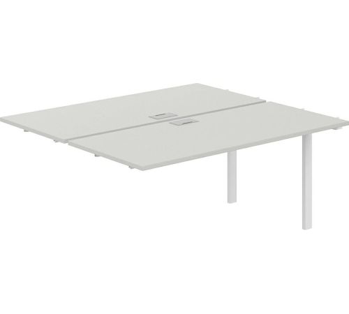 Офисный стол Norden 320х143.8х75 SG.216.SH.63.WH белый/серый бархат