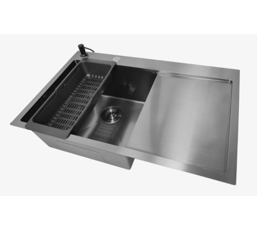 Кухонная мойка Stellar Decor S7850NB-L-D нано черный