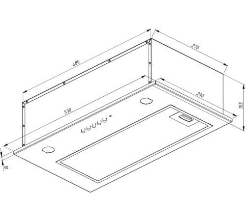 Кухонная вытяжка Akpo Micra Twin 60 WK-7 нержавеющая сталь