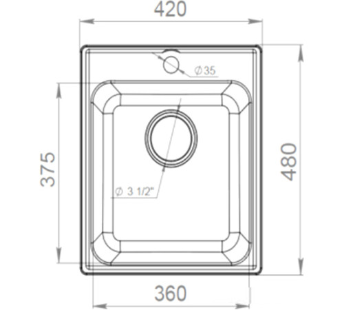 Кухонная мойка GranFest QUARZ Z-17 серый