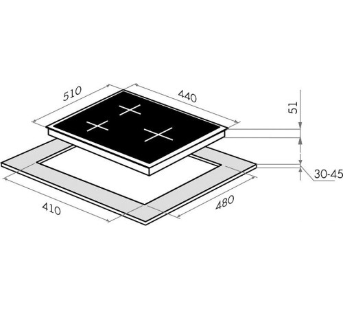 Варочная панель MAUNFELD EGHE.43.33CW/G