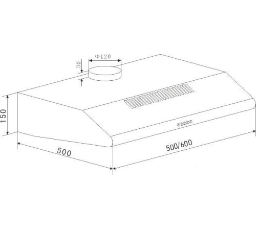 Кухонная вытяжка MAUNFELD MP-1 60 черный