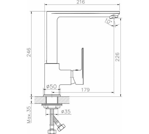 Смеситель Golden Fox Broads 10030-FOX