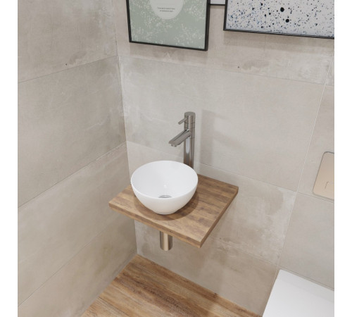 Умывальник Lauter 21601E + клапан 21190CH + сифон 21635CH хром