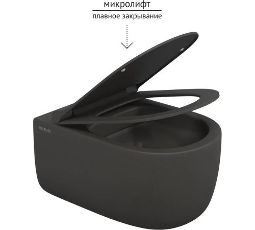 Унитаз подвесной Berges Wasserhaus Ego XL Rimless 080218