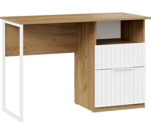 Стол Трия Хилтон тип 1 дуб крафт золотой/белый матовый