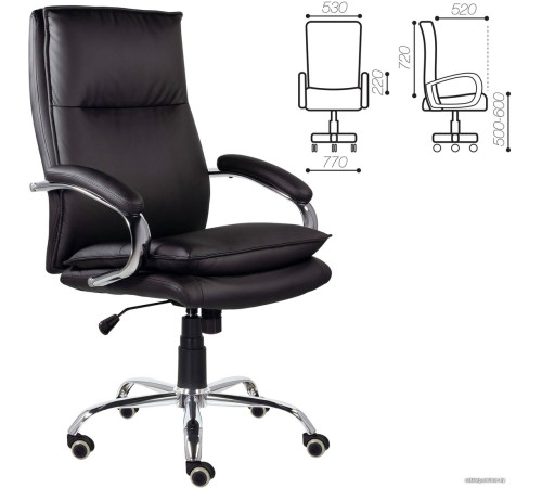 Офисное кресло Brabix Premium Cuba EX-542 экокожа/черный