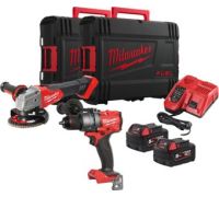Milwaukee M18 FPP2E3-502X 4933492516 шуруповерт, болгарка, 2 АКБ, кейс