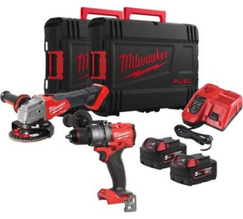 Milwaukee M18 FPP2E3-502X 4933492516 шуруповерт, болгарка, 2 АКБ, кейс
