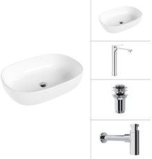 Умывальник Lauter 21836 + Rio 21AM12672 + сифон 21635CH + дон.клапан 21190CH хром