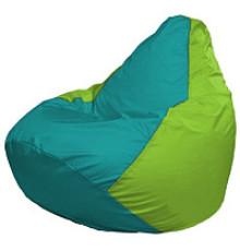 Кресло-мешок Flagman Груша Мини L Г0.1-294 бирюзовый/салатовый