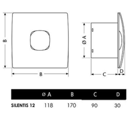 Осевой вентилятор CATA Silentis 12
